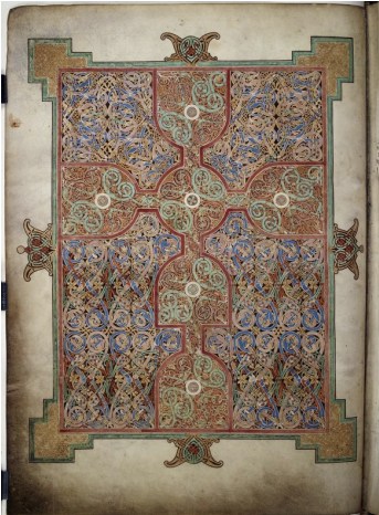 <p>Date: c. 700 CE</p><p>Media: Manuscripts</p><p>Location: Northumbria, England</p><p>Artist: Unknown</p><p>Historical Points:</p><ol><li><p></p></li></ol><p></p>