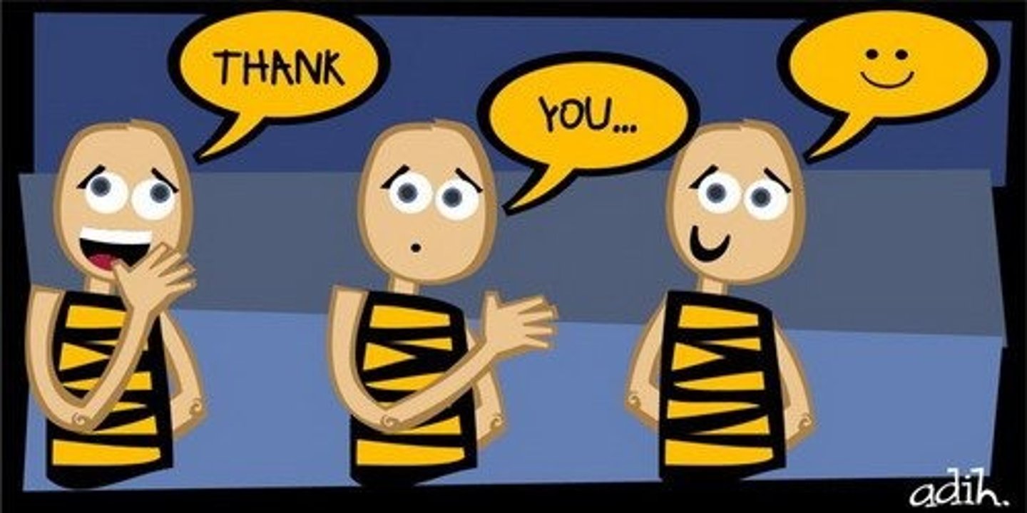 <p>to thank</p>
