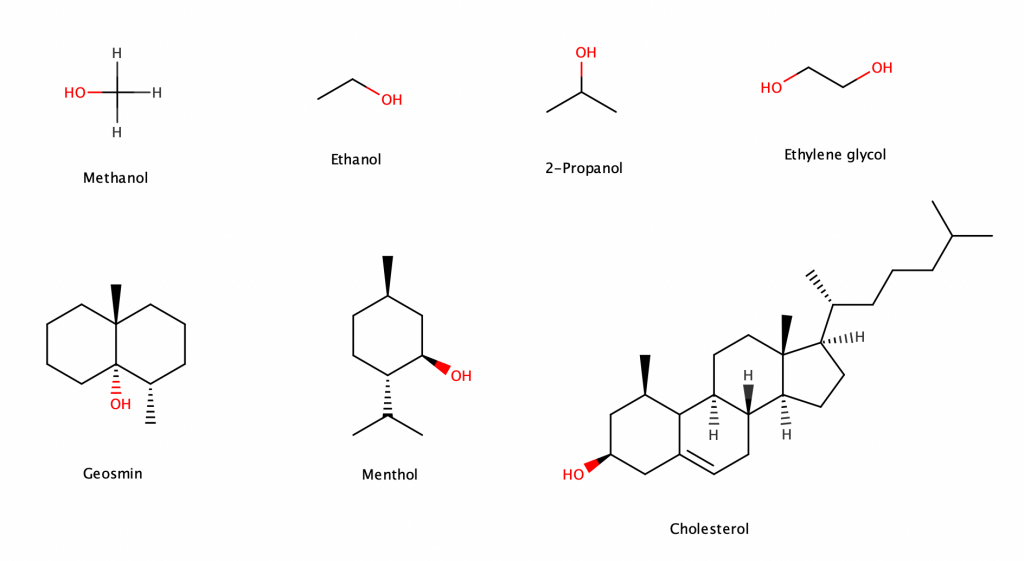 <p>OH bonded to an sp3 carbon</p>