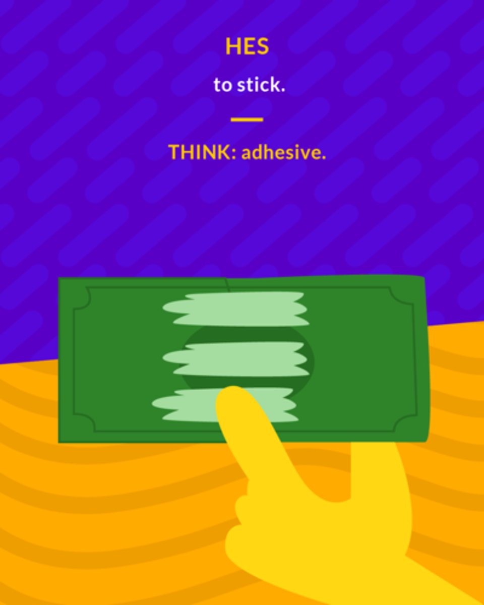 <p>to stick</p>