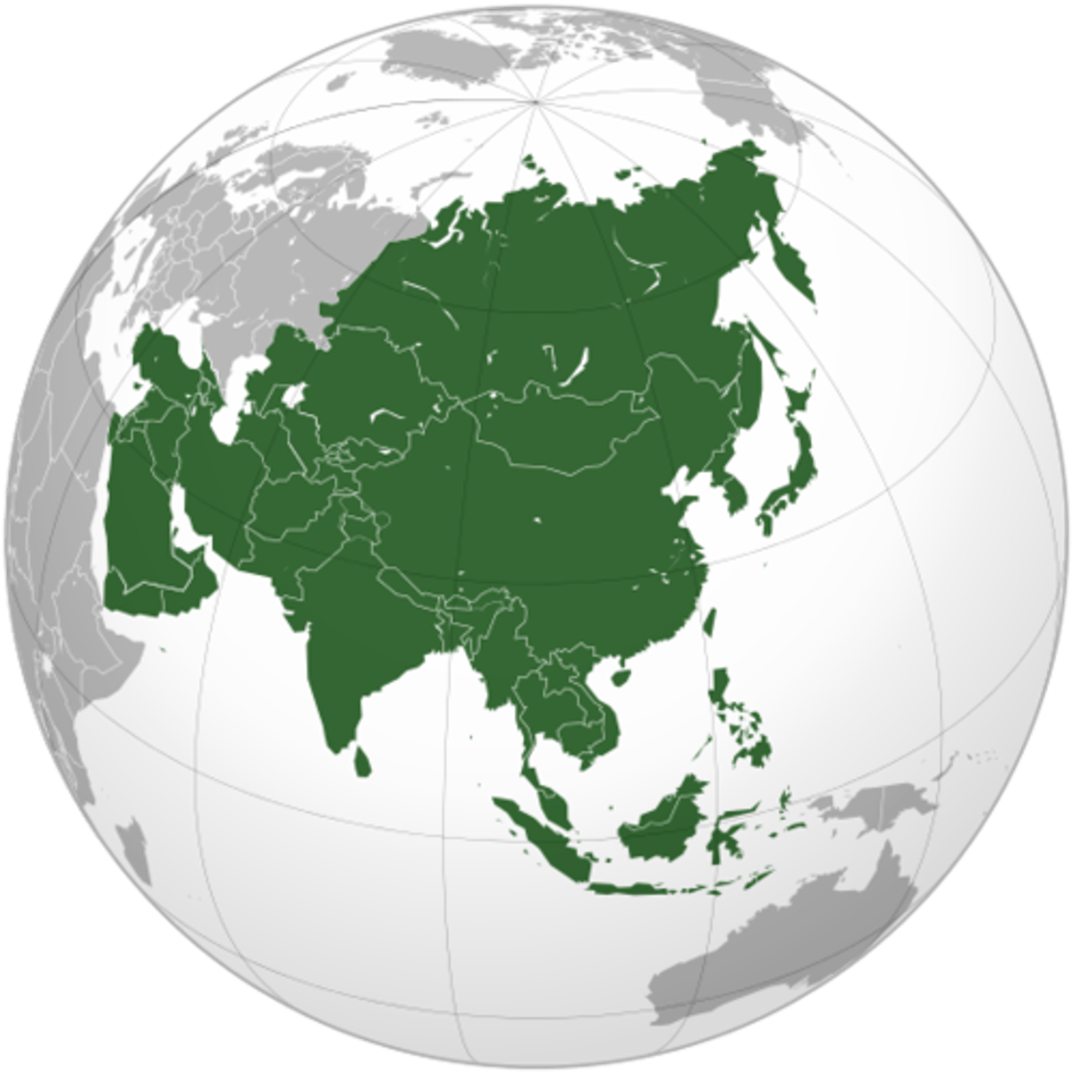 <p>This continent that is shaded green</p>