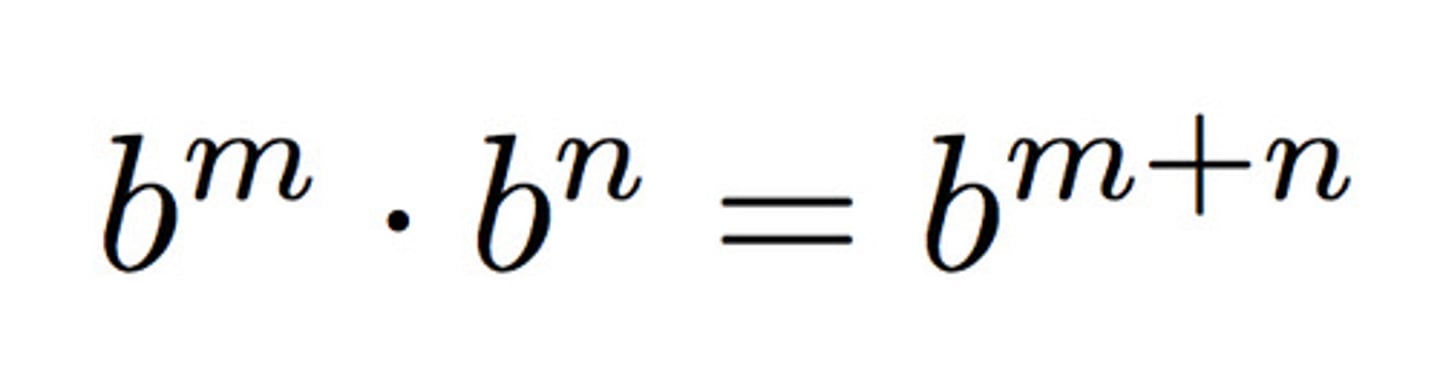 <p>multiply two expressions with same base, you add the exponents</p>