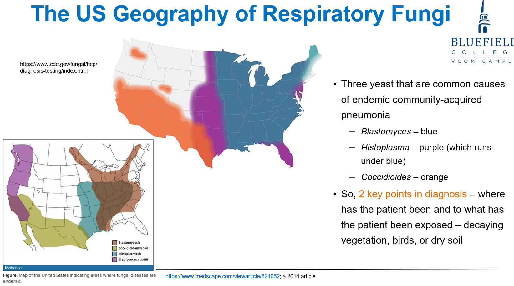 <p>D. Where have they been? &amp; What have they been exposed to?<br></p><p>Environmental and <strong>geographic exposure history</strong> are <strong>key in fungal diagnosis</strong>.</p>