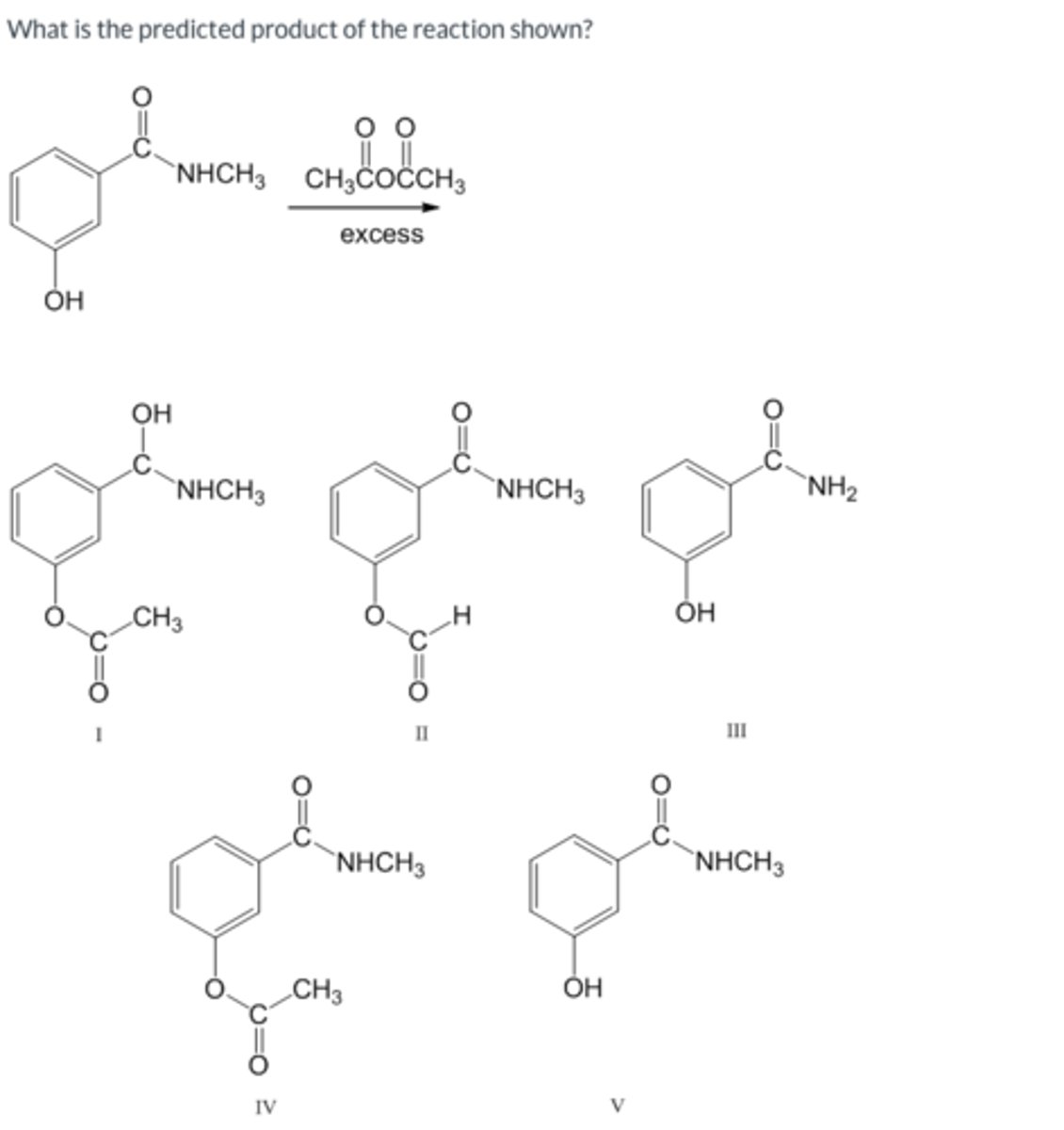 <p>What is the predicted product of the reaction shown?</p>