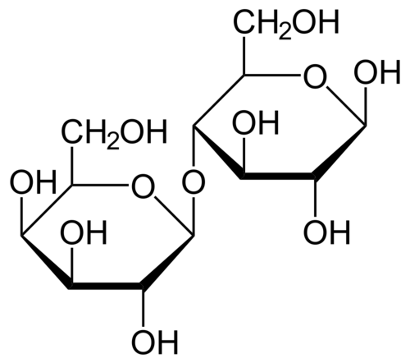 <p>(D) β-Gal1,4-Glc</p><p>β-Gal1,4-Glc is the structure of lactose.</p>