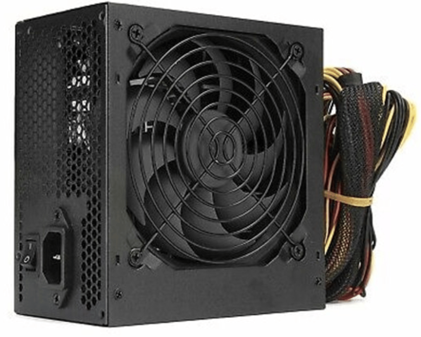 <p>Converts power from main output (e.g., a wall outlet) into low voltage for the computer to use.</p><p>Most have switch to change between voltages, some auto-detect voltage or can accept any voltage between given limits.</p>