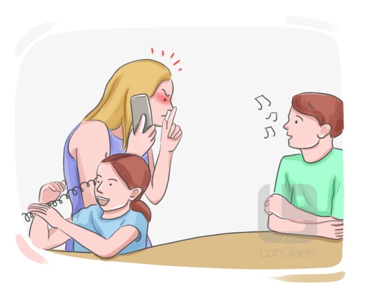 <p>To express disapproval or disappointment.</p>