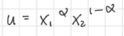 <p>sketch the income offer curve for an example of Cobb-Douglas preferences (with the given utility function)</p>