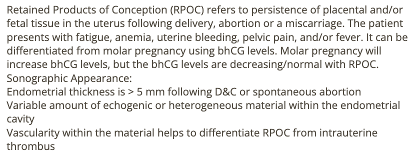 <p>d) retained products of conception</p>
