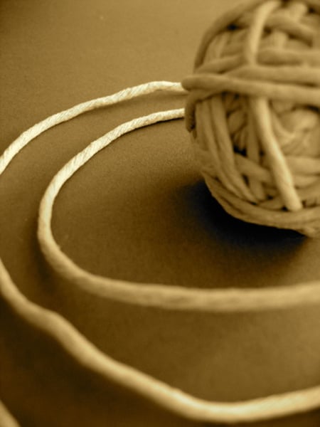 <p>thread, string, and rope can also fasten things together.</p>