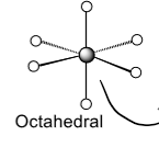 <p>octohedral </p>