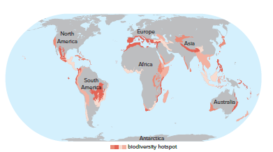 Biodiversity hotspots.