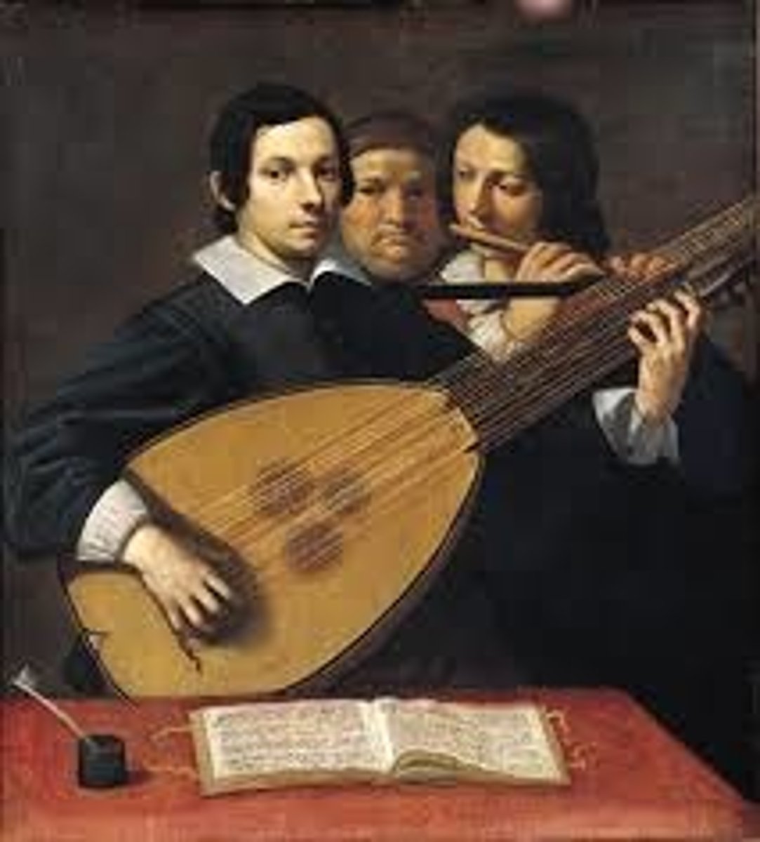 <p>grand luth (large lute with extended neck, 17-18 century)</p>