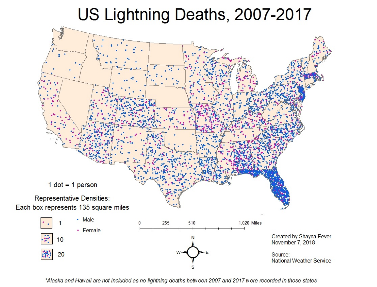 <p><span>Represents data with points where the data is occurring.</span></p><p><br><span>Example: A map showing the distribution of Walmarts across Tennessee.</span></p>