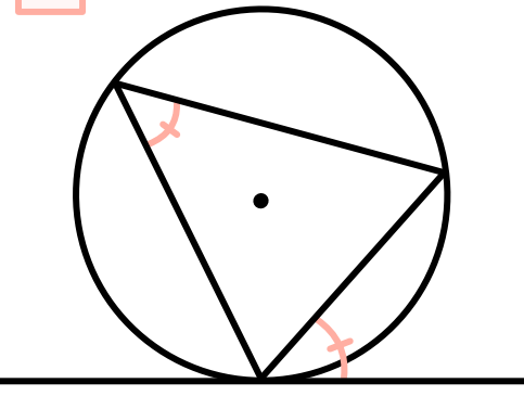 <p>angles in the same segment are equal</p>