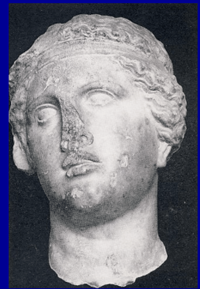 <p>marble, from South Slope of Acropolis, Athens. ca. 3rd c. BCE. Athens, National Museum</p>