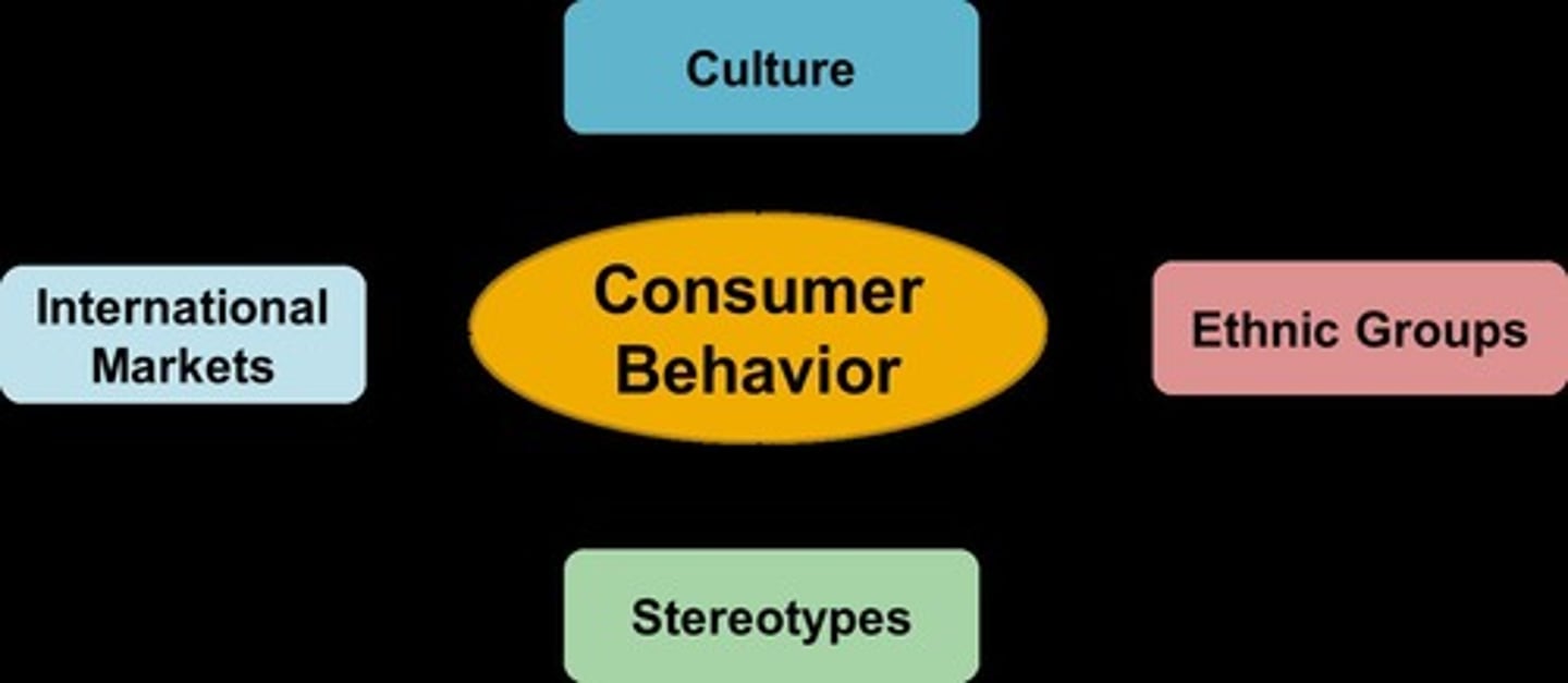 <p>A representation of various factors influencing consumer behavior.</p>