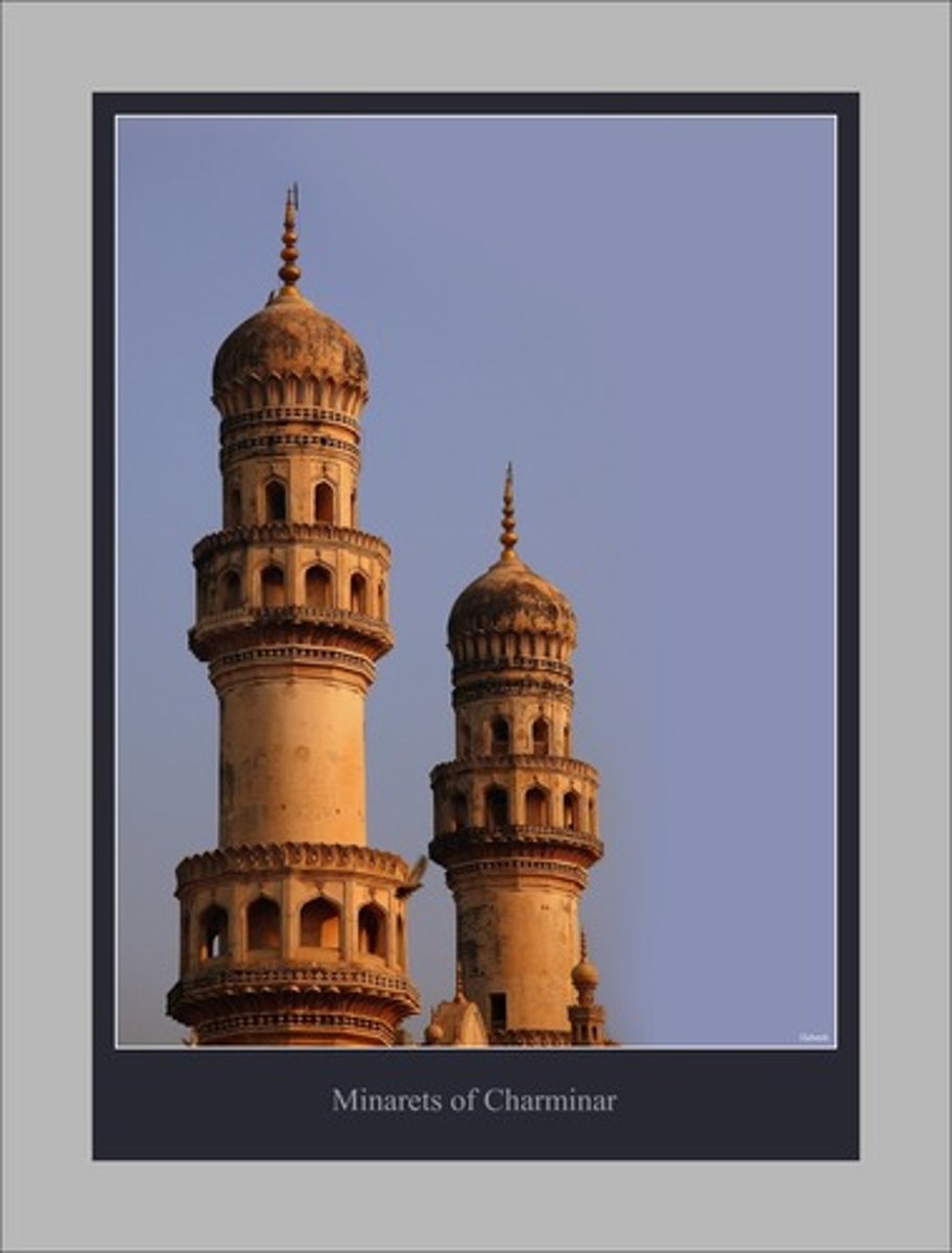 <p>A TALL, SLENDER TOWER AT A MOSQUE, from which the faithful are called to prayer by the crier, or muezzin.</p>