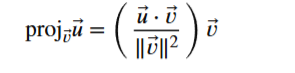 <p><span><span>calculates how much of one vector extends in the direction of another</span></span></p>