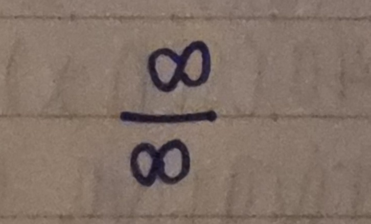 <p>infinity ÷ infinity </p>