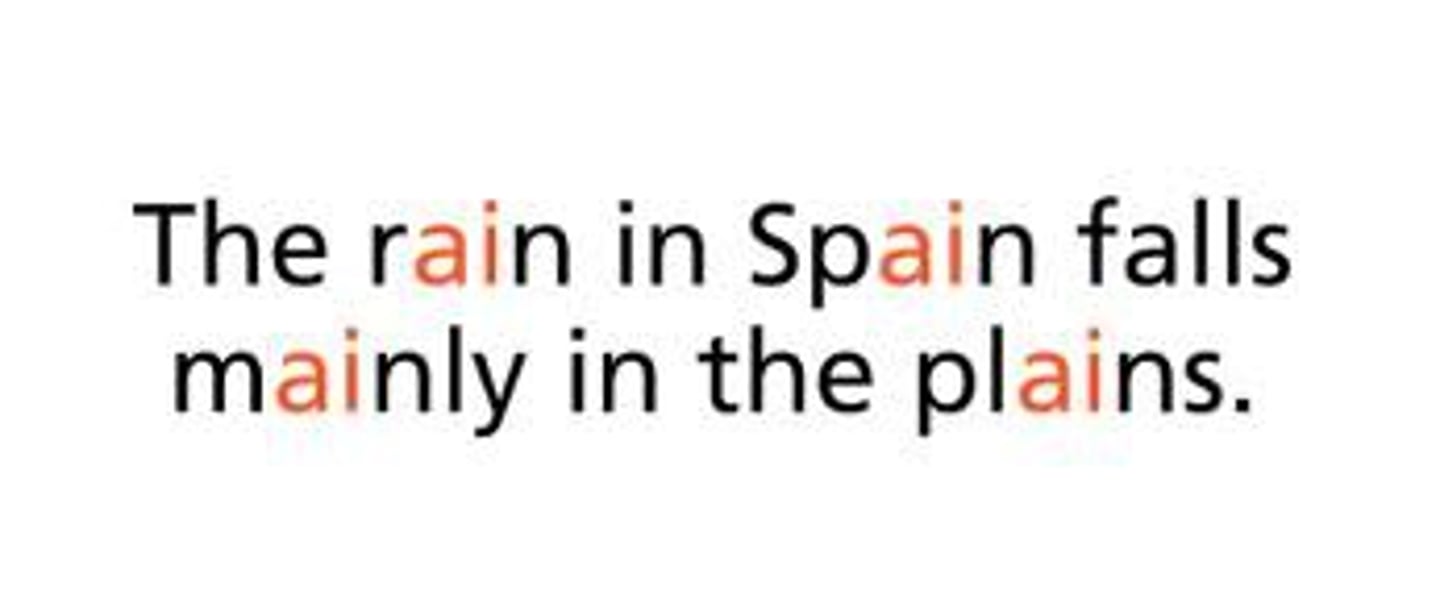 <p>The repetition of vowel sounds within nearby words.</p>