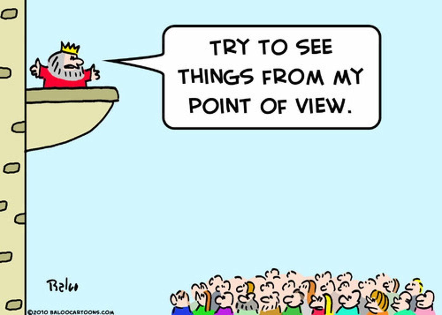 <p>The perspective from which a story is told</p>