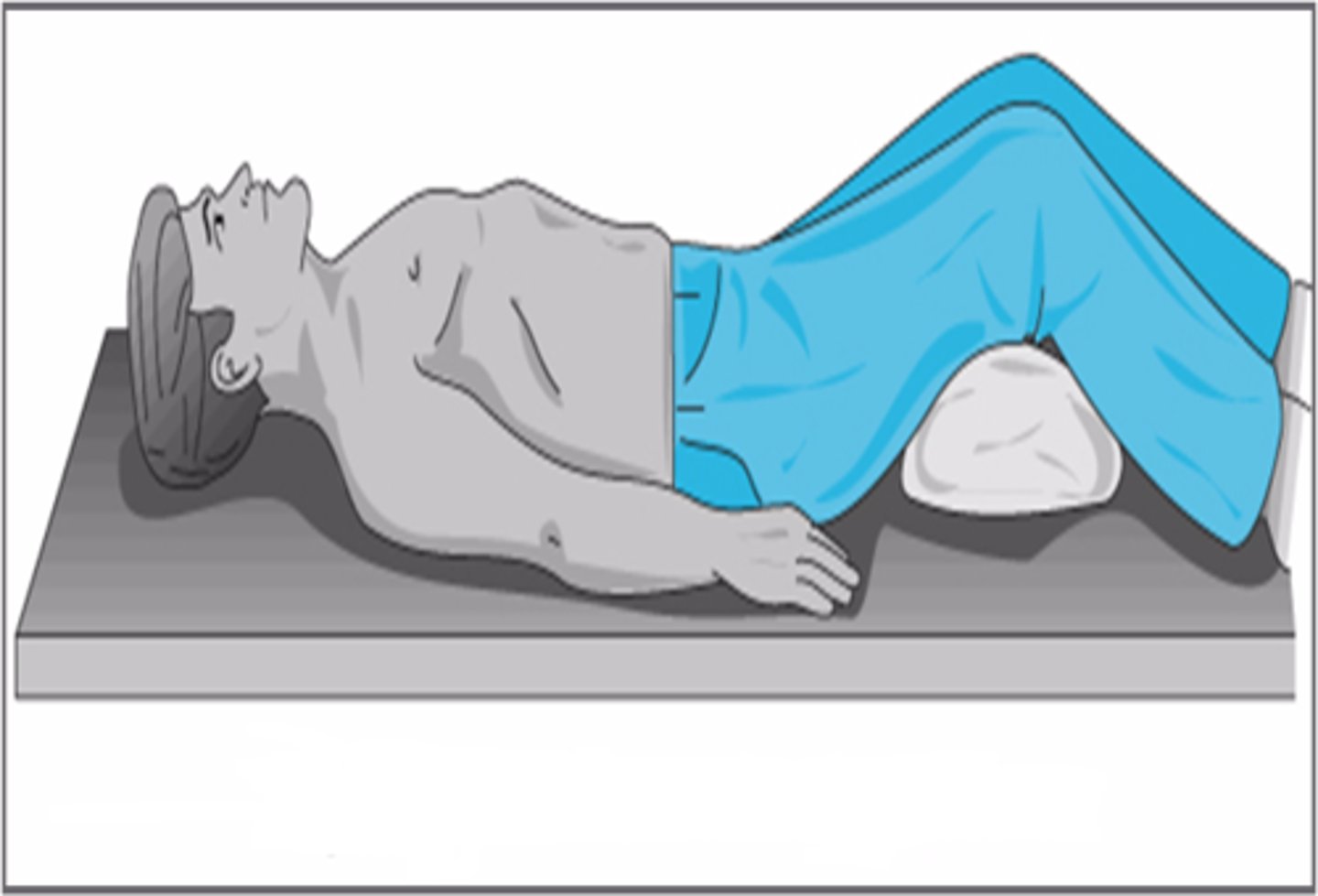 <p>lying on the back with knees bent and feet flat on the floor.</p><p>common for pelvic/urinary exams</p>