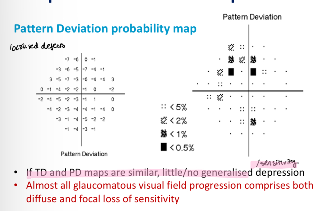<p>Highlights localised VF loss (compares pt with themselves) </p>