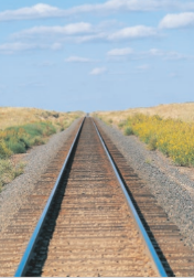 <p>pictorial depth cue that comes from the fact that parallel lines seem to converge as they recede into the distance (train tracks)</p><p></p>