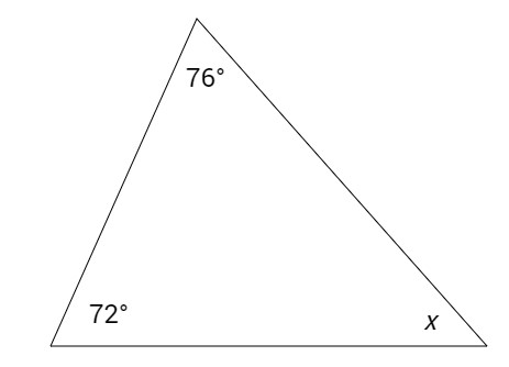 <p><span>The missing interior angle measure is ____ degrees</span></p>