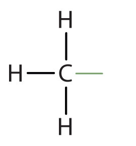 <p>CH<sub>3</sub>, non-polar, hydrophilic, decreases solubility (comes off the side of a molecule chain or ring, not the end)</p>