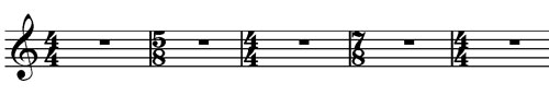 <p>Meter changes throughout the piece</p>