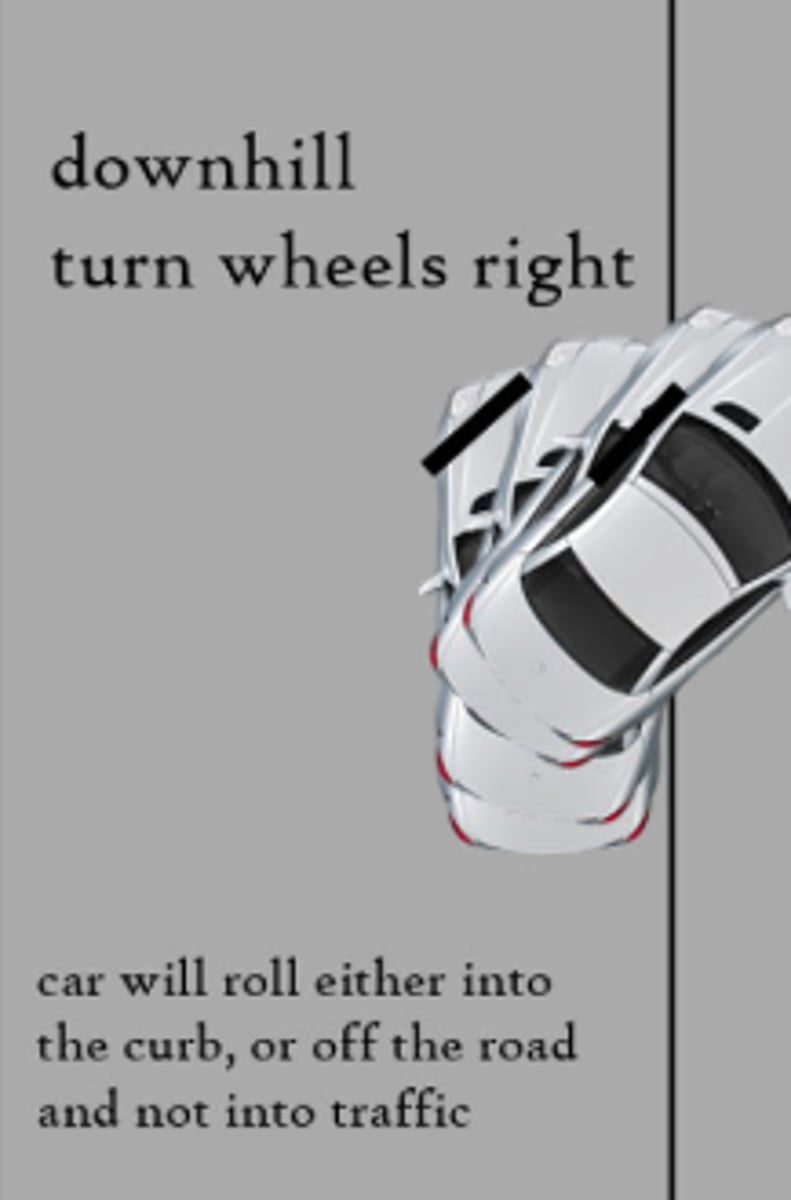 <p>To the right; toward the curb</p>
