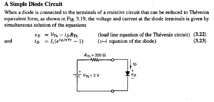 <p>How to Solve a Simple Diode Circuit for V<sub>D</sub> and i<sub>D</sub></p>
