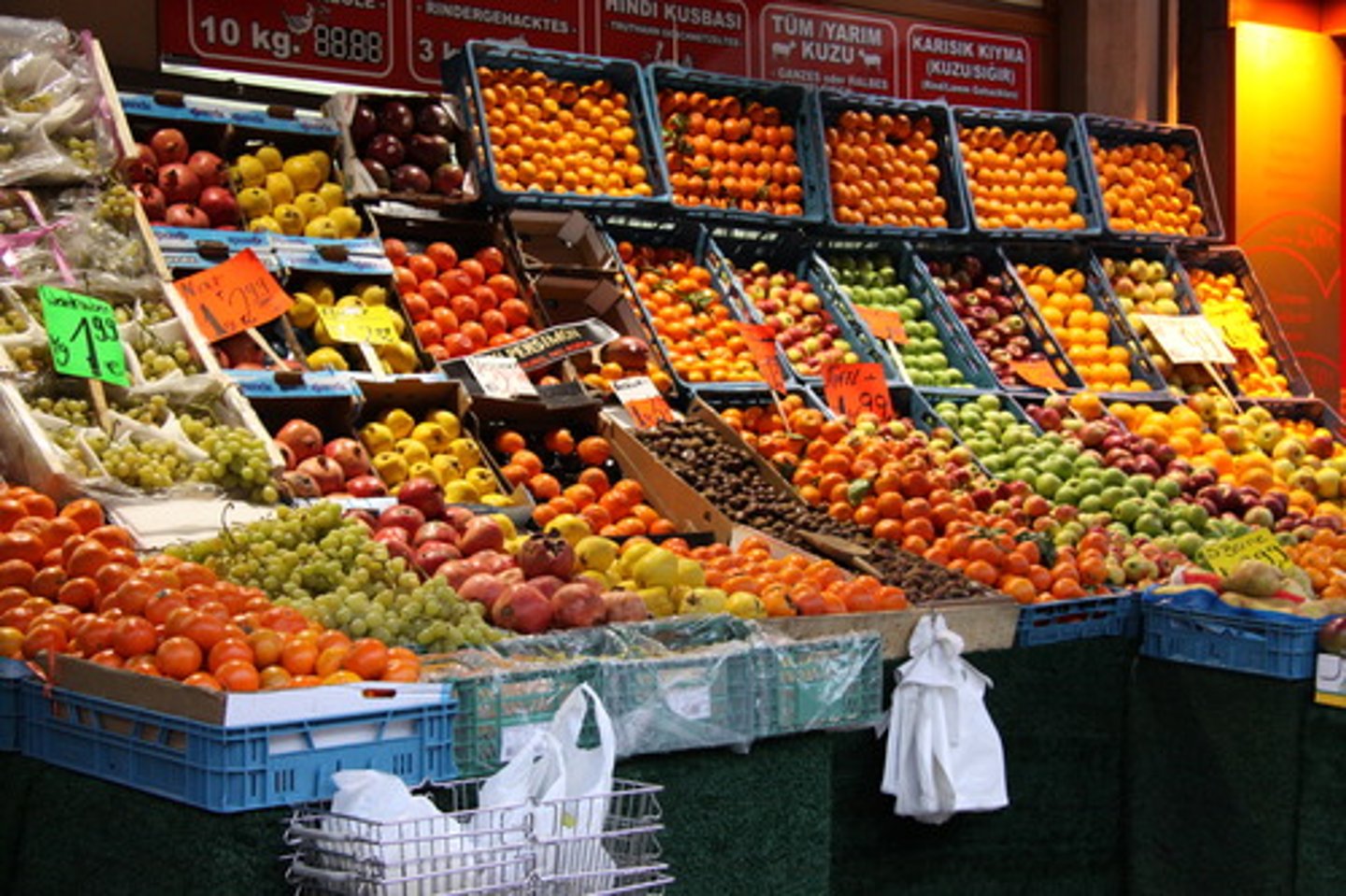 <p>at the produce store</p>