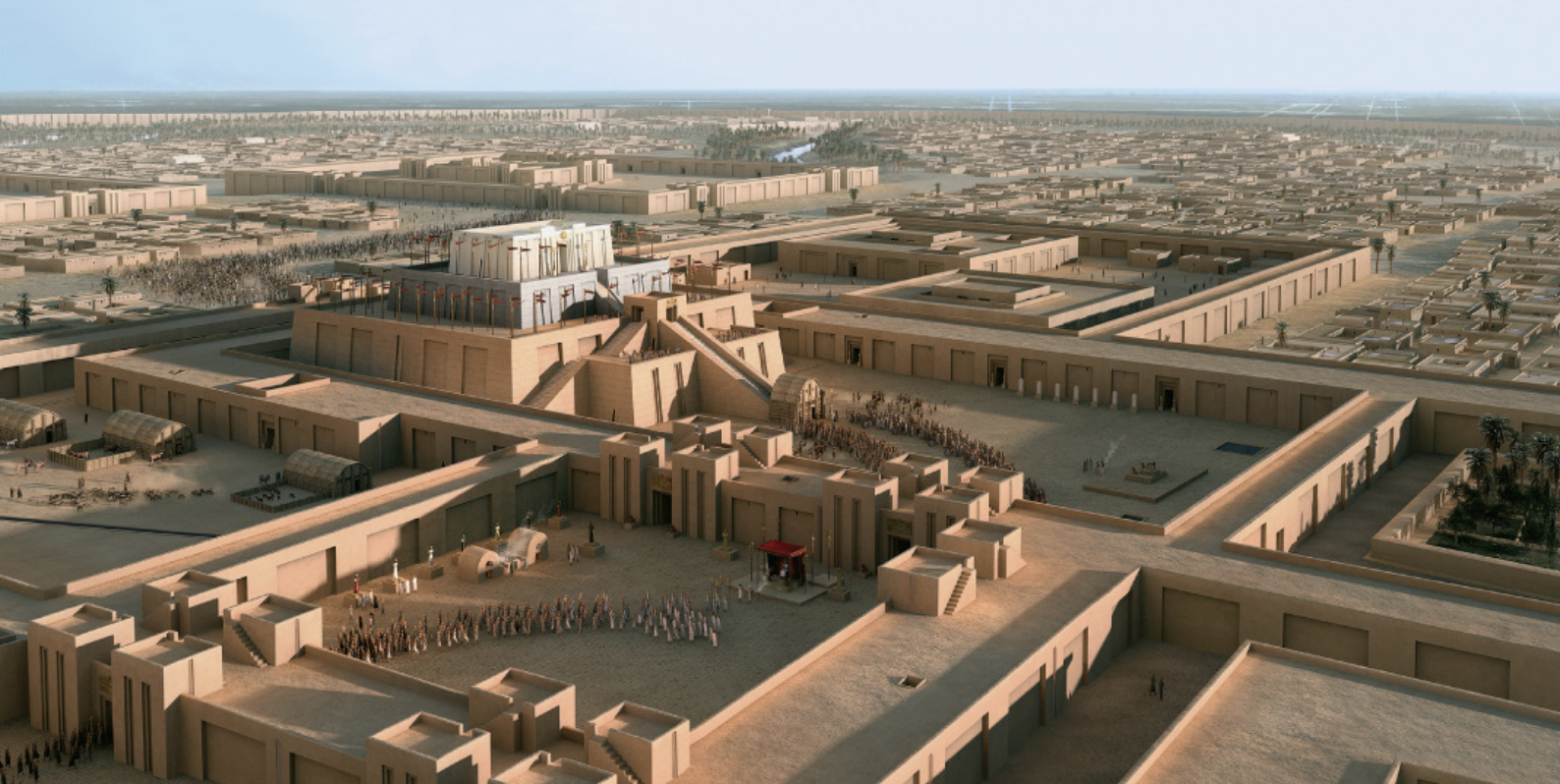 <p>A rectangular temple-tower in the form of a truncated pyramid built in diminishing stages, each staged being accessed by ramps</p>