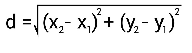 <p>distance formula</p>