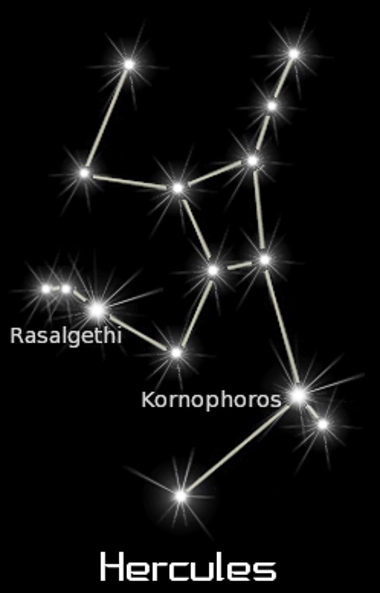 <p>son of Zeus / brightest star: Kornephoros or Beta Herculis (β Her)</p>