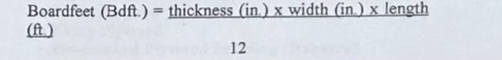 <p>A unit of measurement for lumber that equals 1'' x 12'' x 12”; refers to the nominal size of a dressed lumber</p>