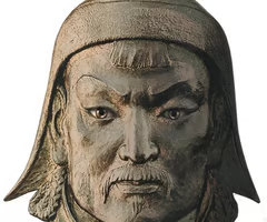 <p>Great Leader of Mongols who conquered the world in the 1200s</p>