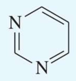<p>UV absorption maxima of pyrimidine </p>