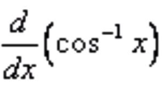 <p>Inverse cos</p>