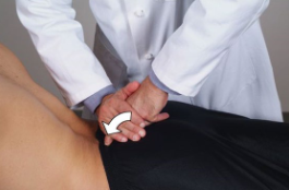 <ul><li><p>pt. prone OR sphinx </p></li><li><p>contact sacral sulci w/ caudad hand, cephalad reinforce</p></li><li><p>inhale → inc. ant. force/resist</p></li><li><p>exhale → encourage flexion/follow</p></li></ul><p></p>