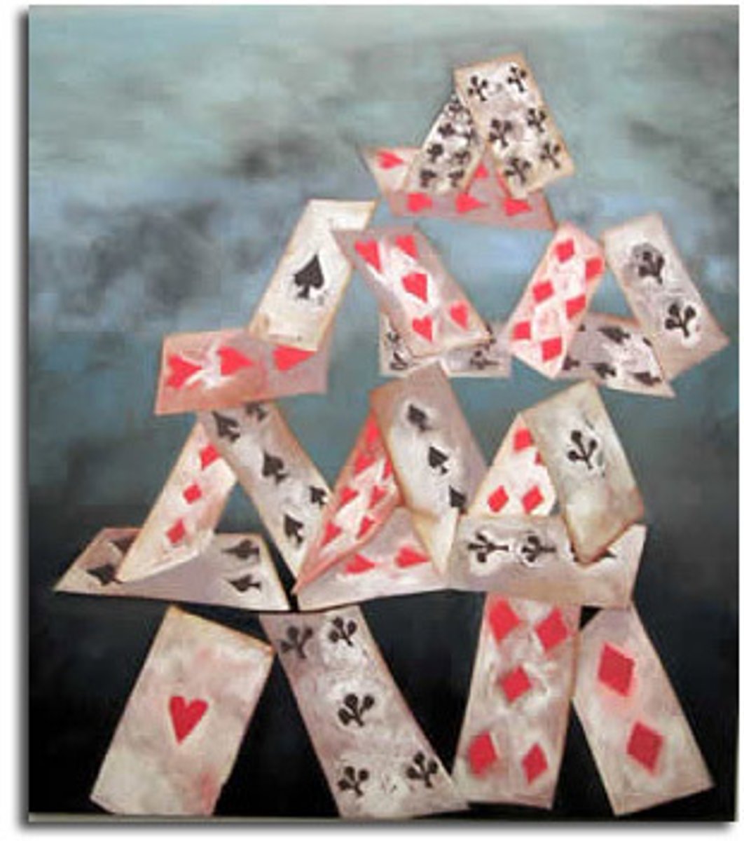 <p>(playing) cards</p>
