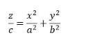 <p>-positive on both sides</p><p>-variable = variable²/ constant²</p><p>axis is variable raised to first power</p><p></p><p>*looks like 3d Parabola</p>