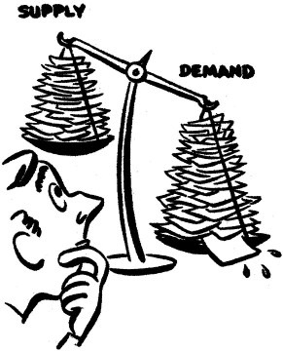 <p>mass production of farm products that lowers the prices, which lowers the profits for farmers</p>
