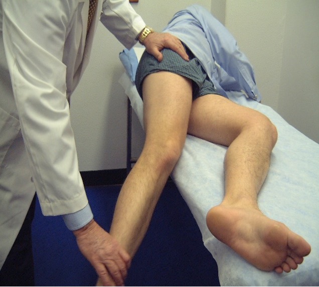 <ul><li><p>ITB or tensor fascia latae contracture</p></li><li><p>pt lie on unaffected side → abduct and extend hip to allow IT band to move posteriorly over greater trochanter then lower leg</p></li><li><p>positive = hip remains abducted</p></li></ul><p></p>