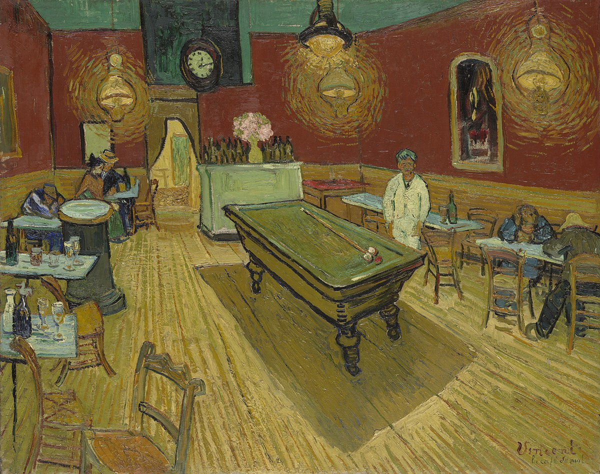 <p><span>Van Gogh, <em>Night Café</em>,1888</span></p>