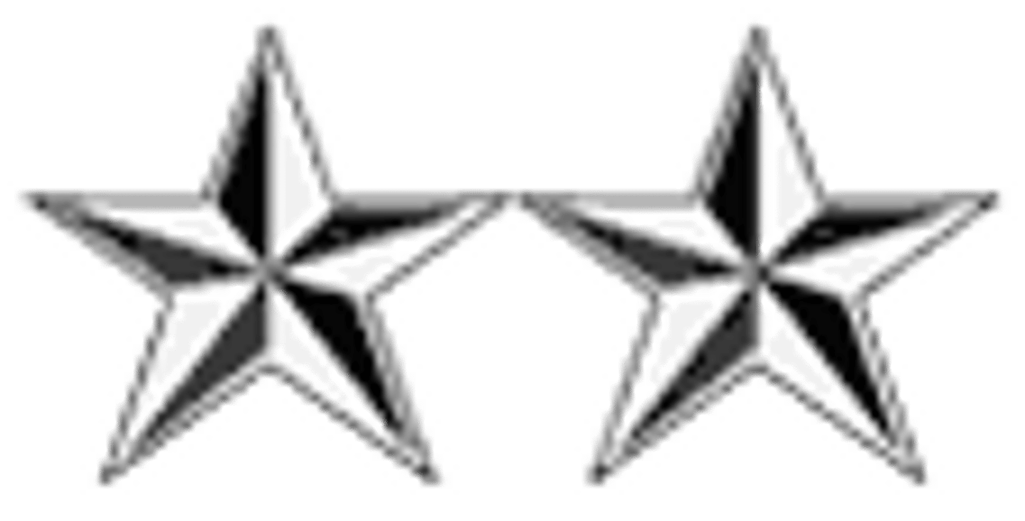 <p>O-8 (USAF, Army, USMC)</p>