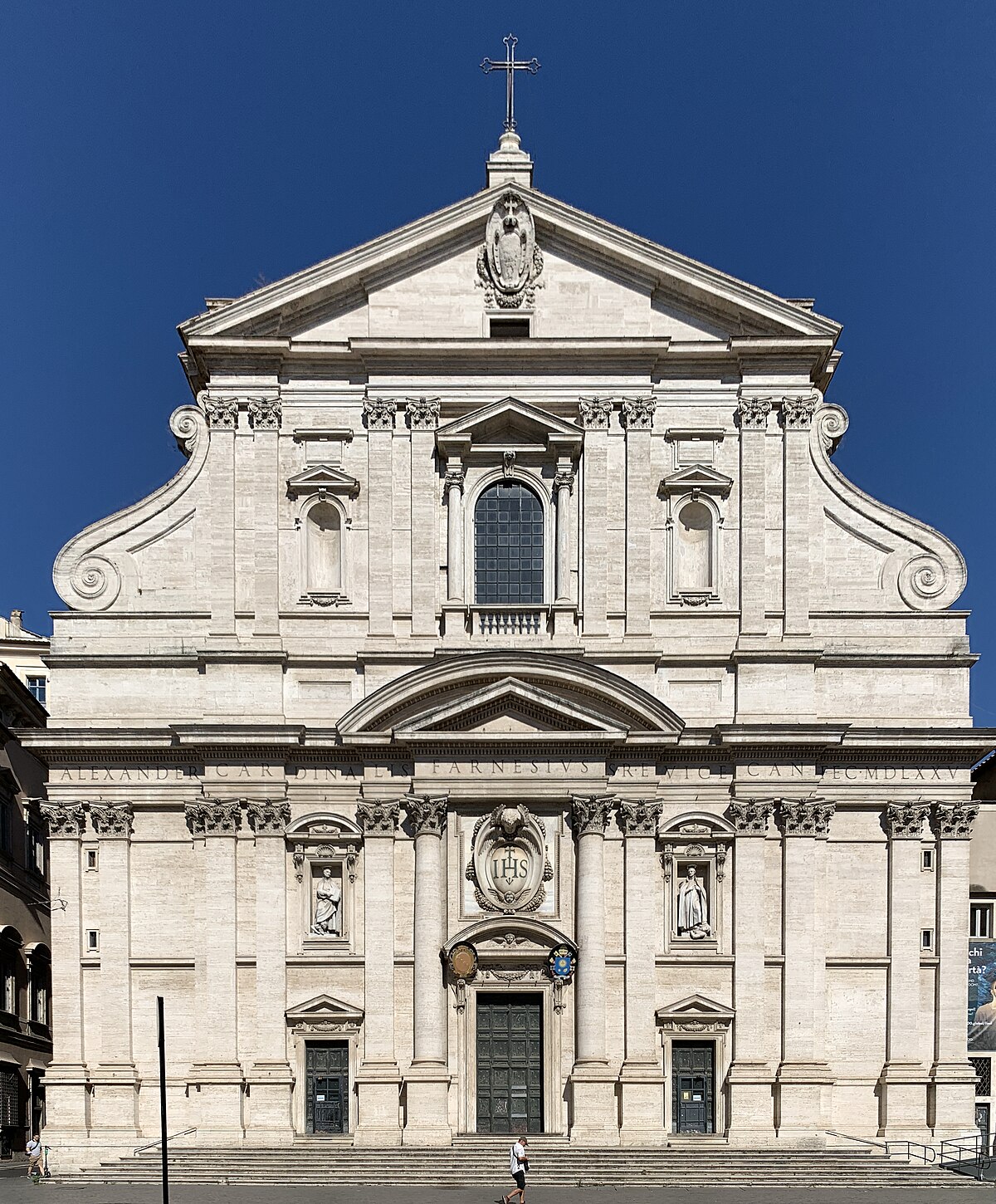 <p>by Giacomo Vignola, the mother church of the Society of Jesus (Jesuits Order), first truly Baroque facade</p>